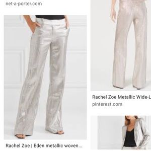 Rachel Zoe metallic weave pants